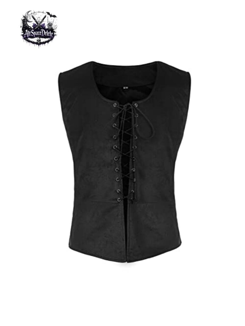 Men's Renaissance Pirate Medieval Vest Cosplay Waistcoat Sleeveless Lace-Up